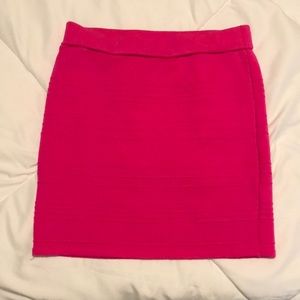 Hot pink mini skirt